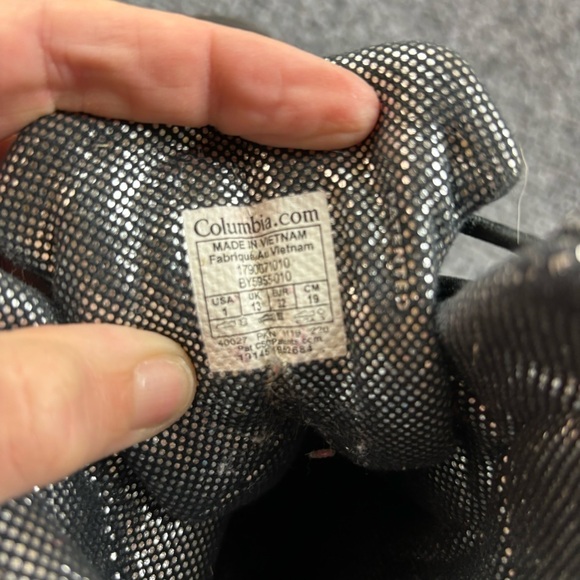 COLUMBIA Kids Insulated Bugaboot Winter Snow Boots black/blue size: 1 - Picture 6 of 10